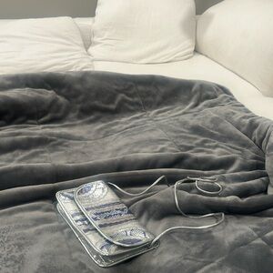 Carlos Falchi Silver Blue Patchwork Leather Bag